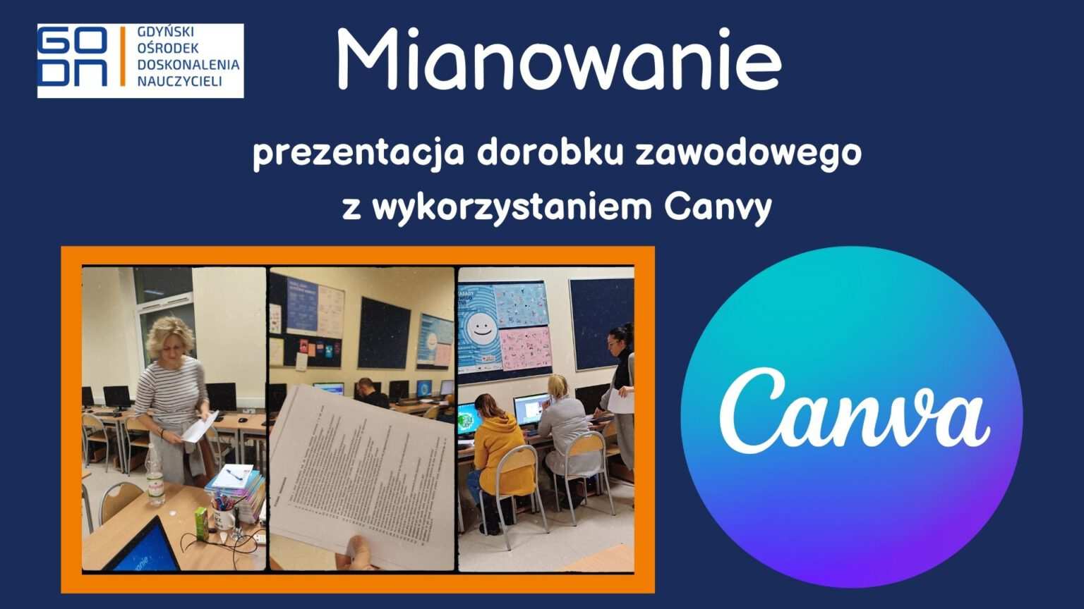 Mianowanie prezentacja dorobku zawodowego z wykorzystaniem Canvy